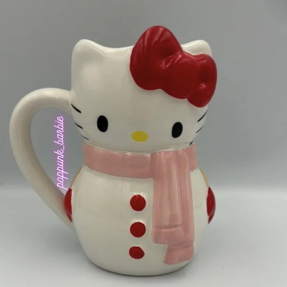 Hello‎ Kitty Snowman Mug Christmas Holiday Sanrio 20oz Ceramic Cup